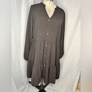 Nine West Black Long Sleeve Dress